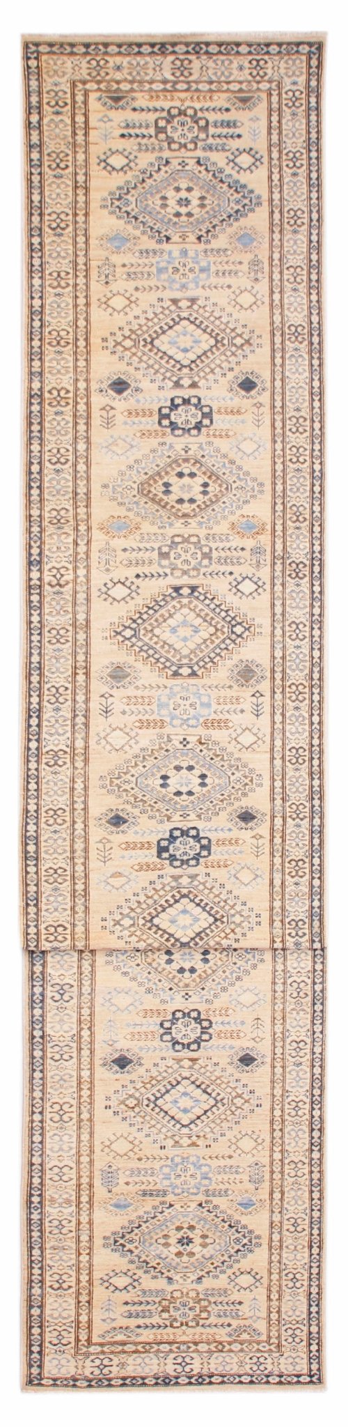 Handmade Super Afghan Kazakh Hallway Runner | 1009 x 92 cm | 33'1" x 3' - Najaf Rugs & Textile