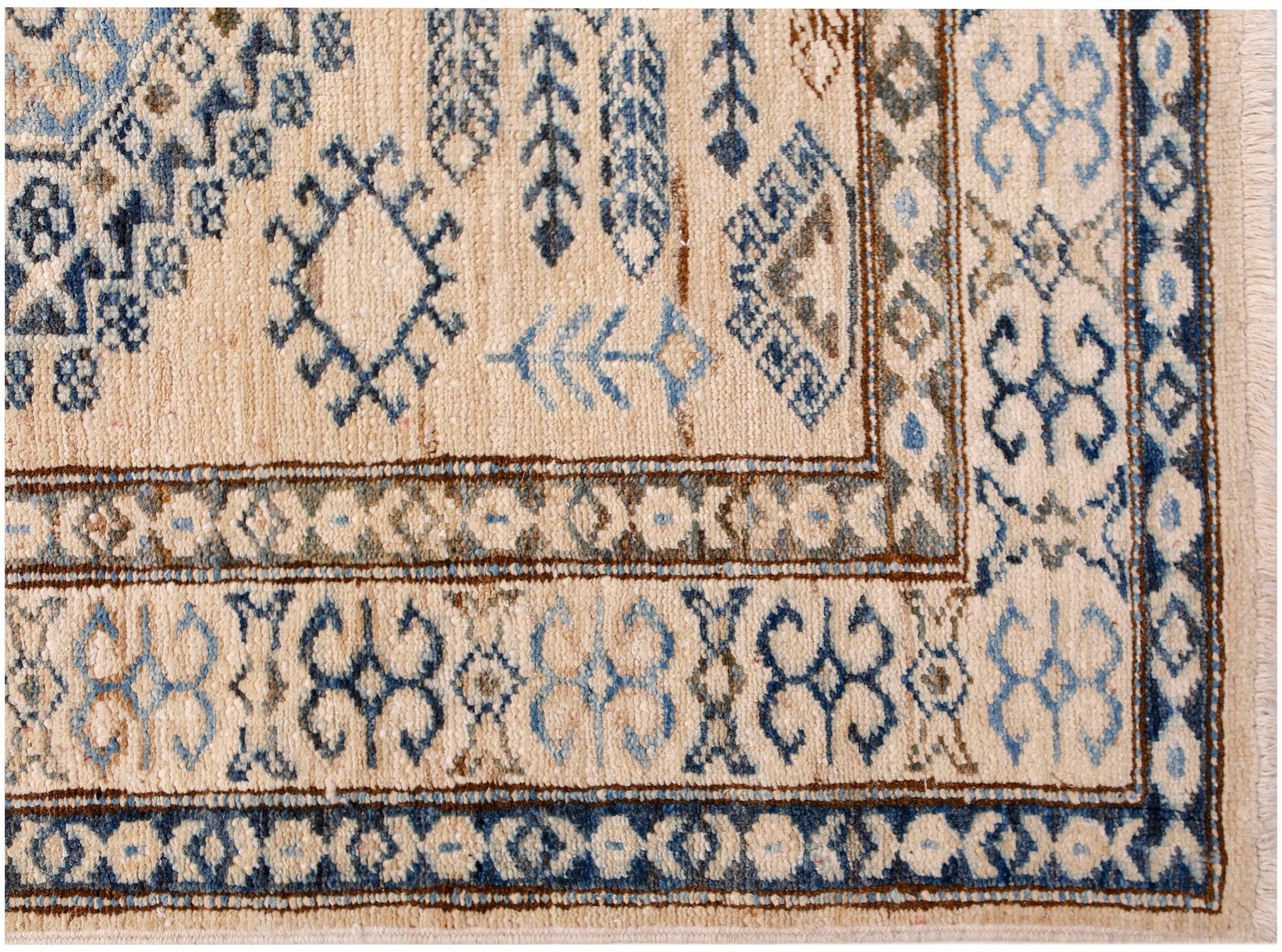 Handmade Super Afghan Kazakh Hallway Runner | 1009 x 92 cm | 33'1" x 3' - Najaf Rugs & Textile