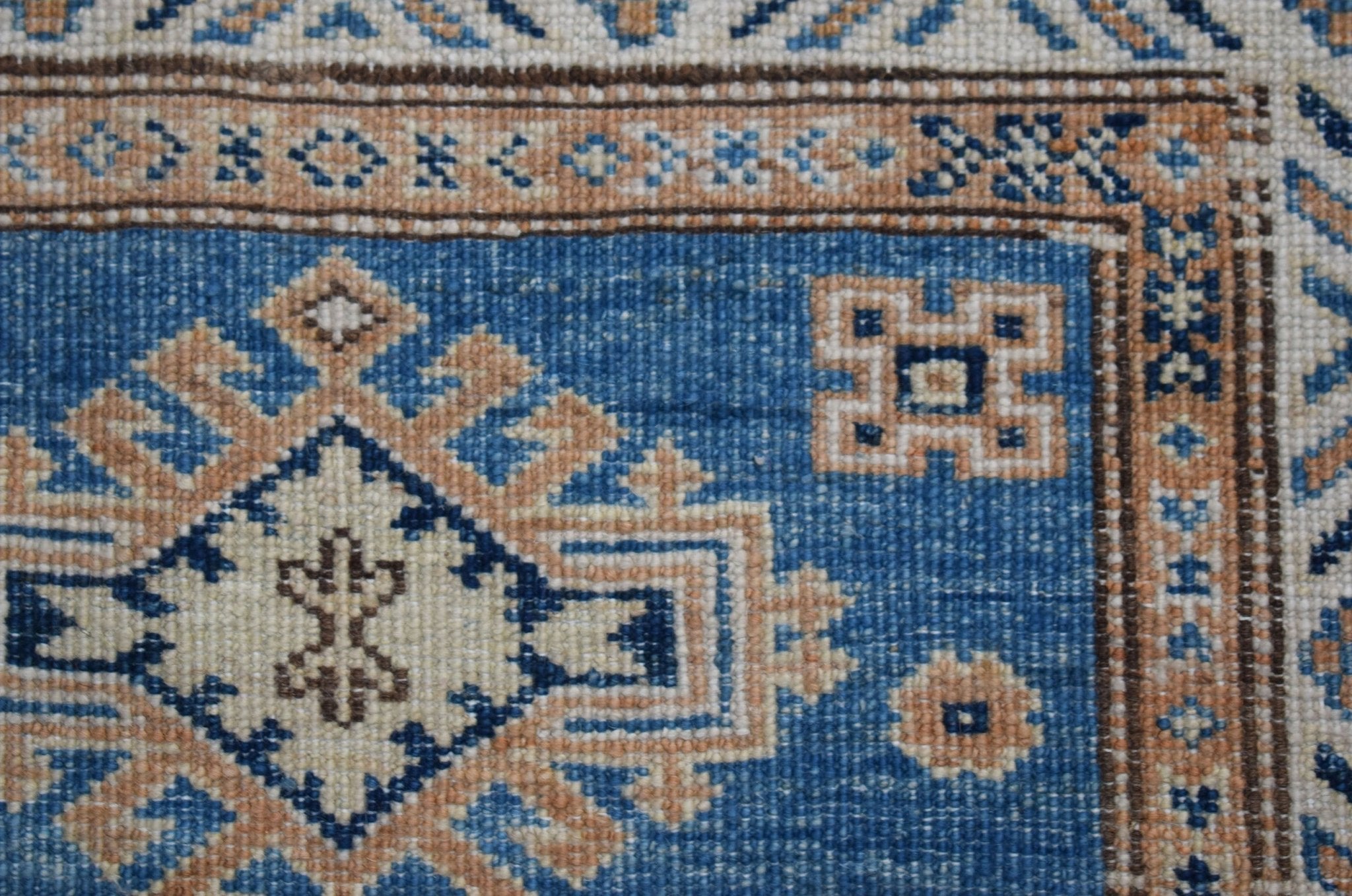 Handmade Super Afghan Kazakh Hallway Runner | 1147 x 87 cm | 37'8" x 2'10" - Najaf Rugs & Textile