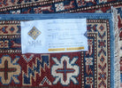 Handmade Super Afghan Kazakh Hallway Runner | 1147 x 88 cm | 37'8" x 2'11" - Najaf Rugs & Textile