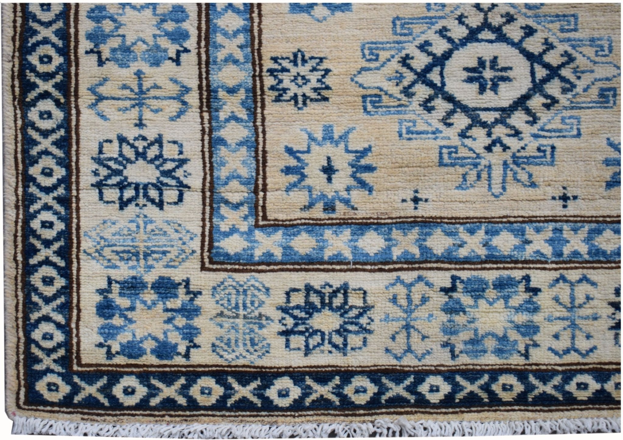 Handmade Super Afghan Kazakh Hallway Runner | 582 x 84 cm | 19'10" x 2'9" - Najaf Rugs & Textile