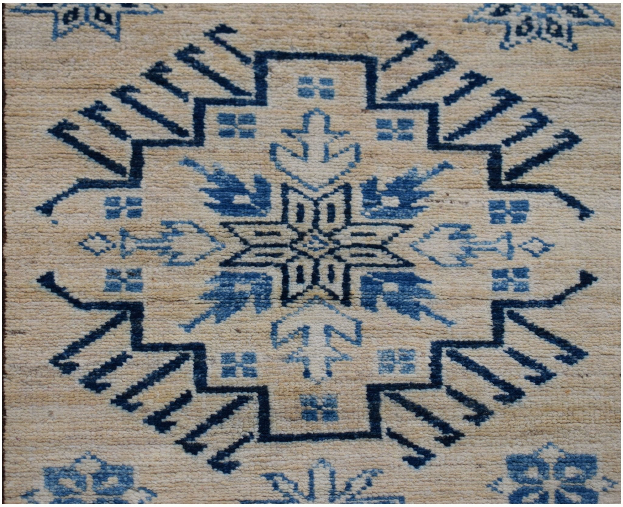 Handmade Super Afghan Kazakh Hallway Runner | 582 x 84 cm | 19'10" x 2'9" - Najaf Rugs & Textile