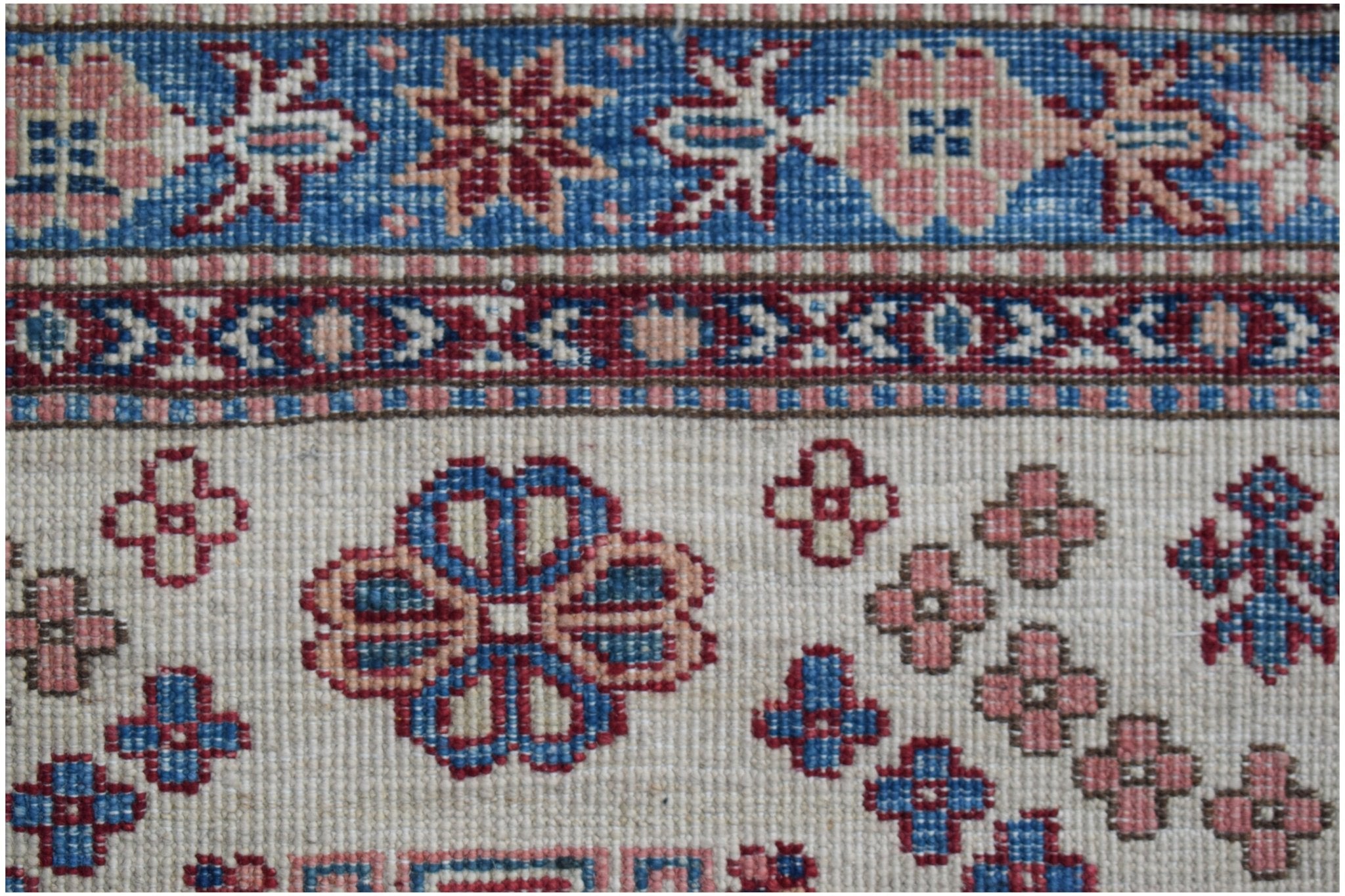 Handmade Super Afghan Kazakh Hallway Runner | 669 x 84 cm | 21'11" x 2'9" - Najaf Rugs & Textile