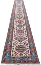 Handmade Super Afghan Kazakh Hallway Runner | 669 x 90 cm | 21'11" x 3' - Najaf Rugs & Textile