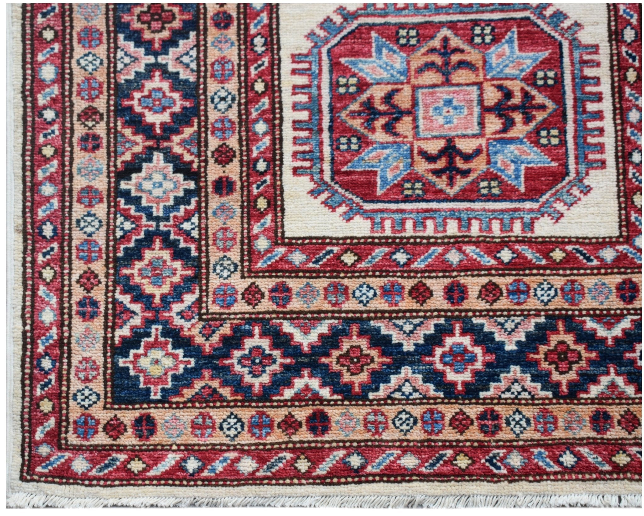 Handmade Super Afghan Kazakh Hallway Runner | 682 x 82 cm | 22'5" x 2'9" - Najaf Rugs & Textile