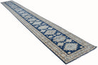 Handmade Super Afghan Kazakh Hallway Runner | 690 x 79 cm | 22'8" x 2'7" - Najaf Rugs & Textile