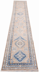 Handmade Super Kazakh Hallway Runner | 584 x 74 cm | 19'2" x 2'5" - Najaf Rugs & Textile