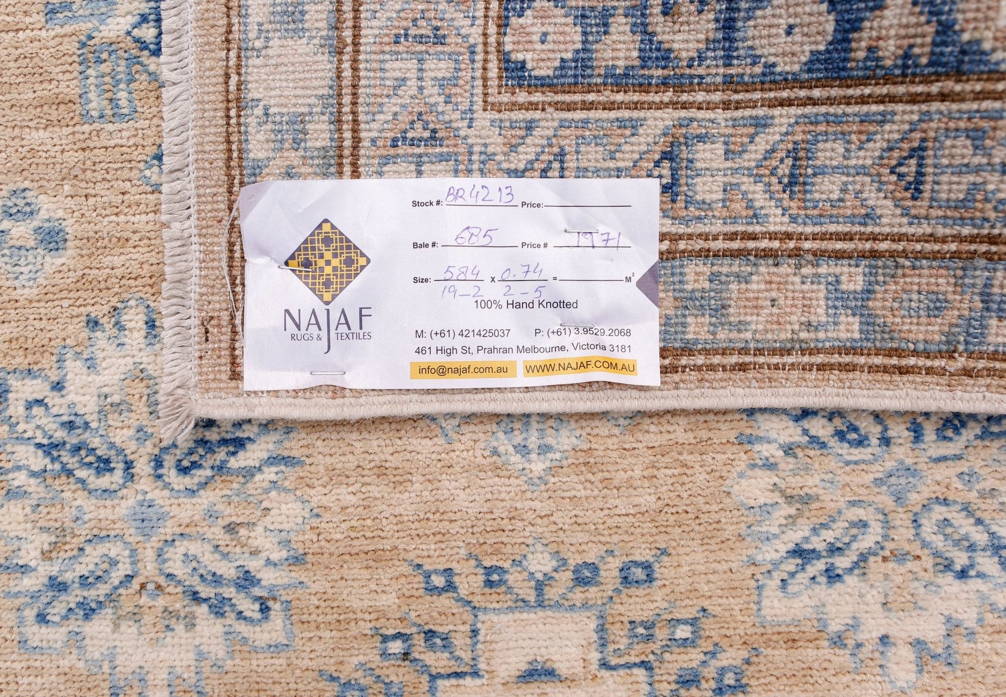 Handmade Super Kazakh Hallway Runner | 584 x 74 cm | 19'2" x 2'5" - Najaf Rugs & Textile