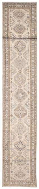 Handmade Super Kazakh Hallway Runner | 585 x 80 cm | 19'2" x 2'7" - Najaf Rugs & Textile