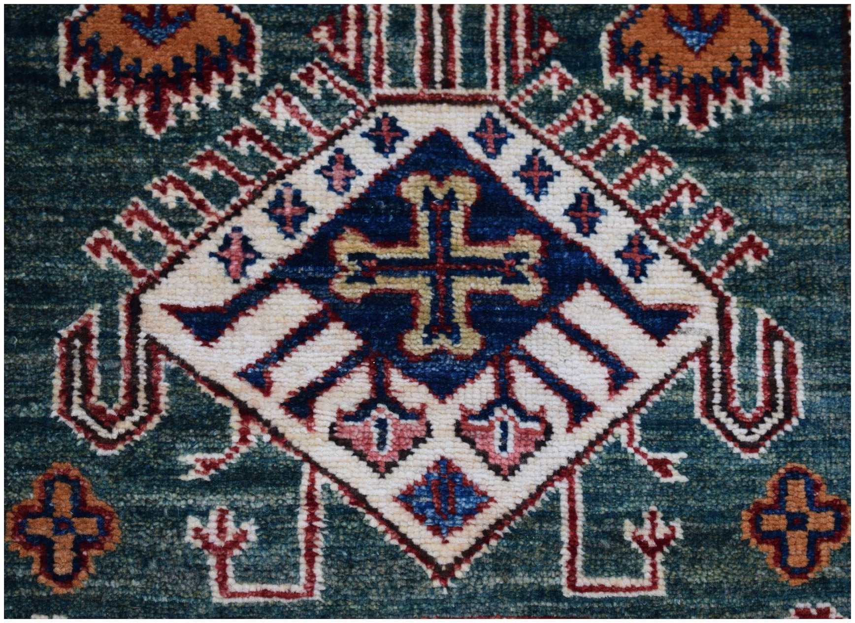 Handmade Super Kazakh Hallway Runner | 617 x 82 cm | 20'3" x 2'9" - Najaf Rugs & Textile