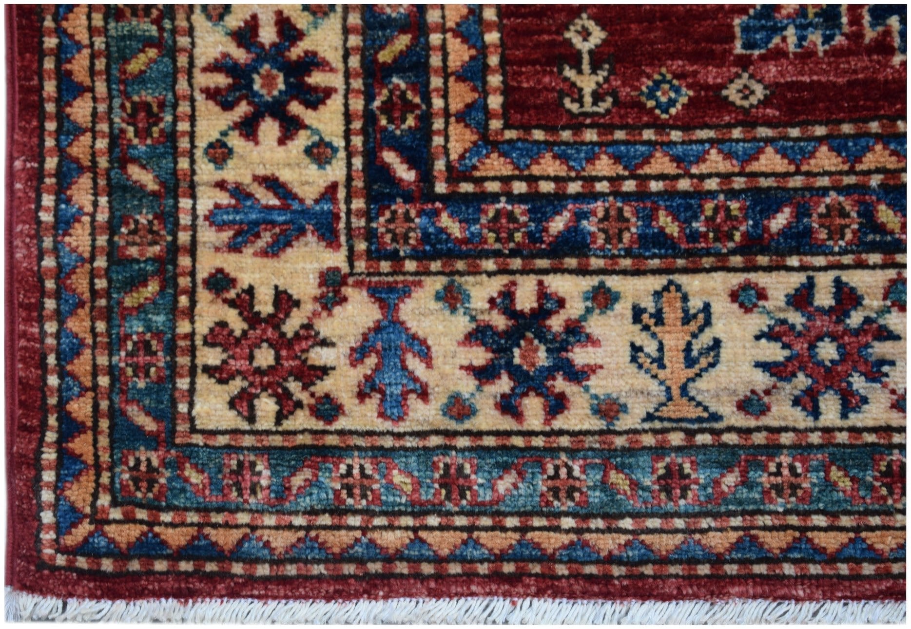 Handmade Super Kazakh Hallway Runner | 622 x 92 cm | 20'5" x 3'1" - Najaf Rugs & Textile