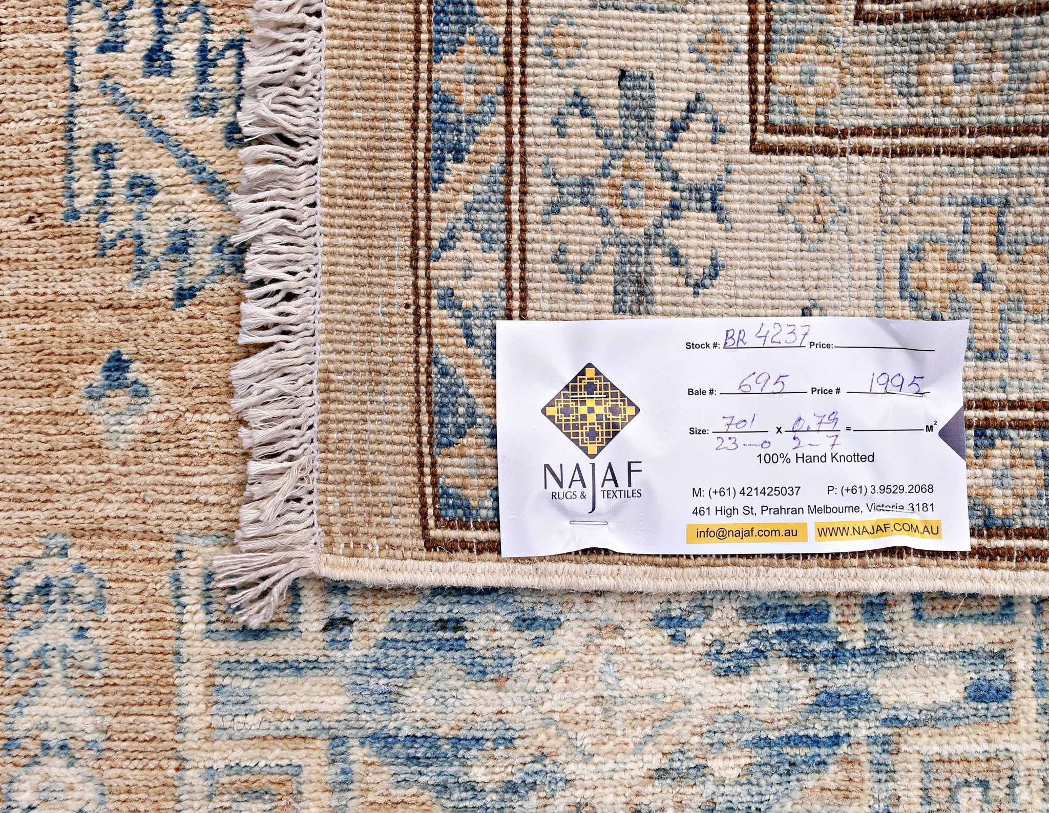 Handmade Super Kazakh Hallway Runner | 701 x 79 cm | 23' x 2'7" - Najaf Rugs & Textile