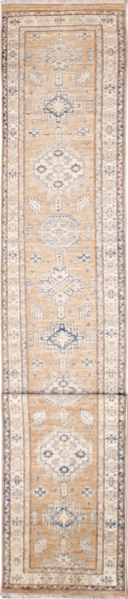 Handmade Super Kazakh Hallway Runner | 701 x 81 cm | 23' x 2'8" - Najaf Rugs & Textile