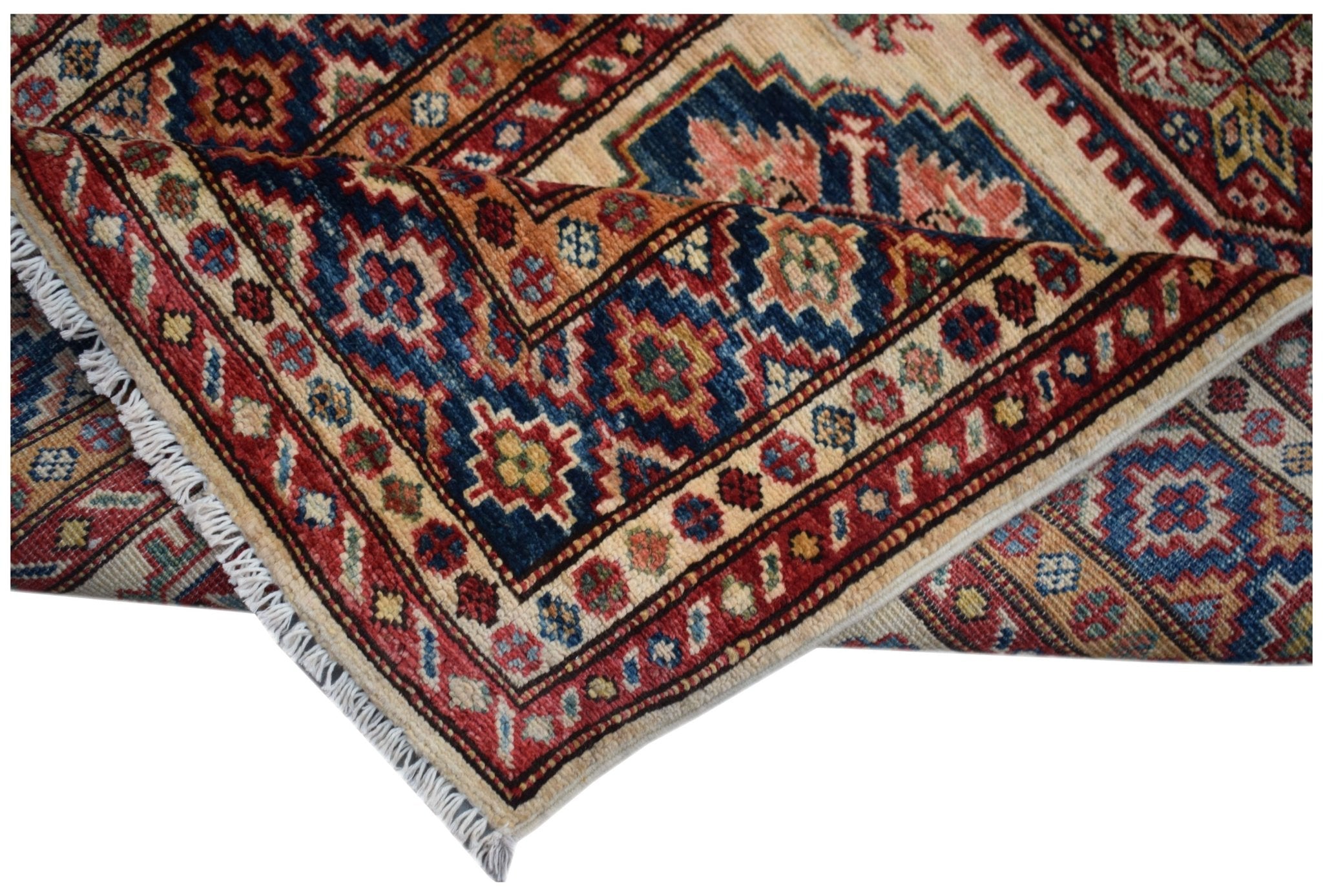 Handmade Super Kazakh Hallway Runner | 702 x 83 cm | 23'1" x 2'9" - Najaf Rugs & Textile