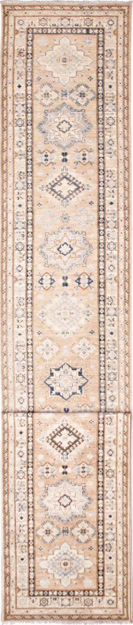 Handmade Super Kazakh Hallway Runner | 711 x 85 cm | 23'4" x 2'10" - Najaf Rugs & Textile