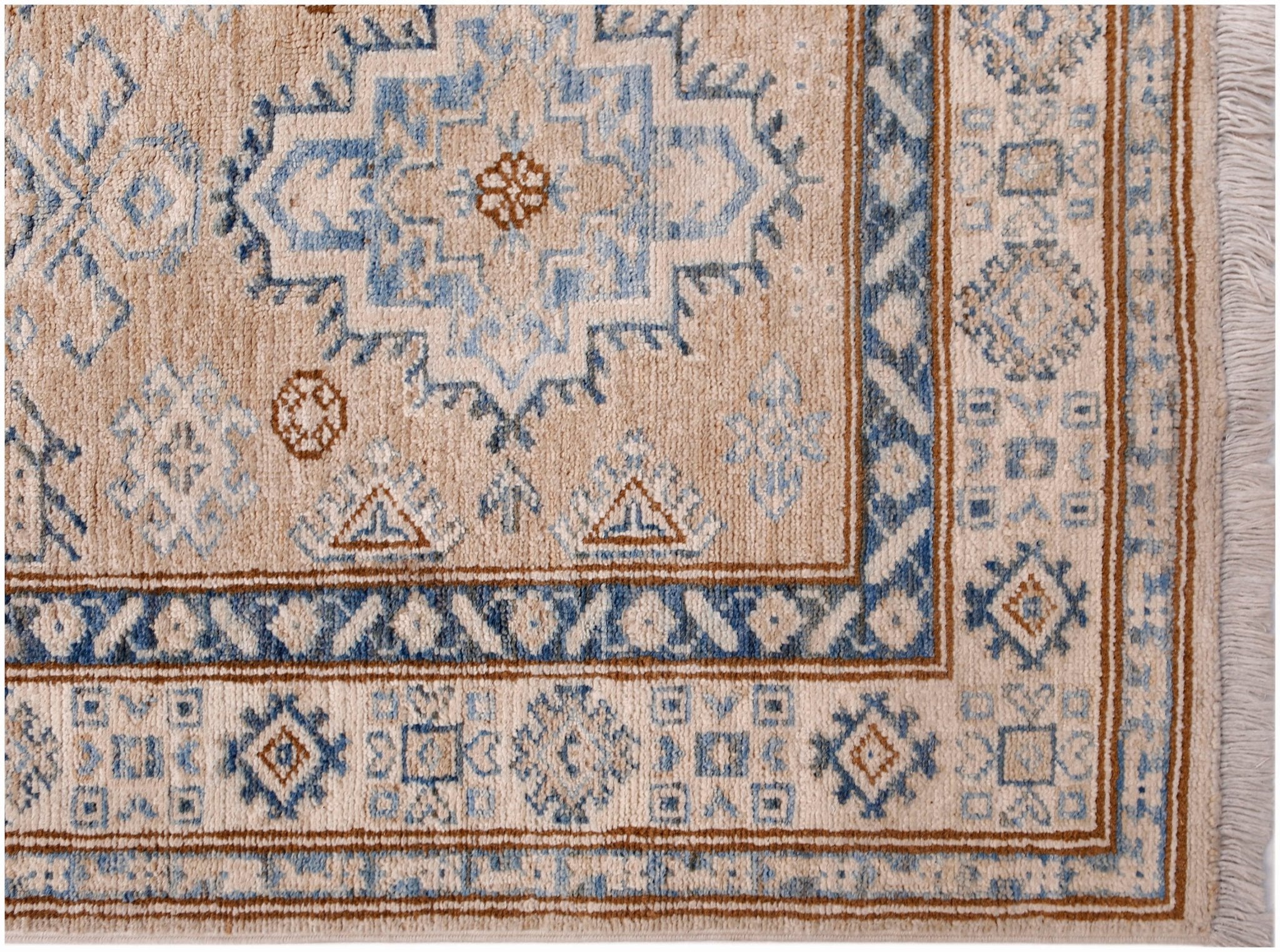 Handmade Super Kazakh Hallway Runner | 738 x 70 cm | 24' x 2'4" - Najaf Rugs & Textile