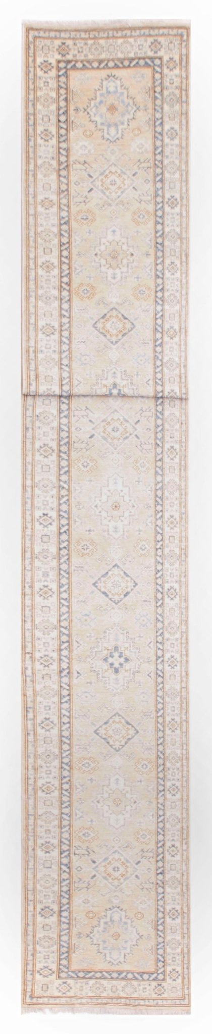 Handmade Super Kazakh Hallway Runner | 738 x 70 cm | 24' x 2'4" - Najaf Rugs & Textile