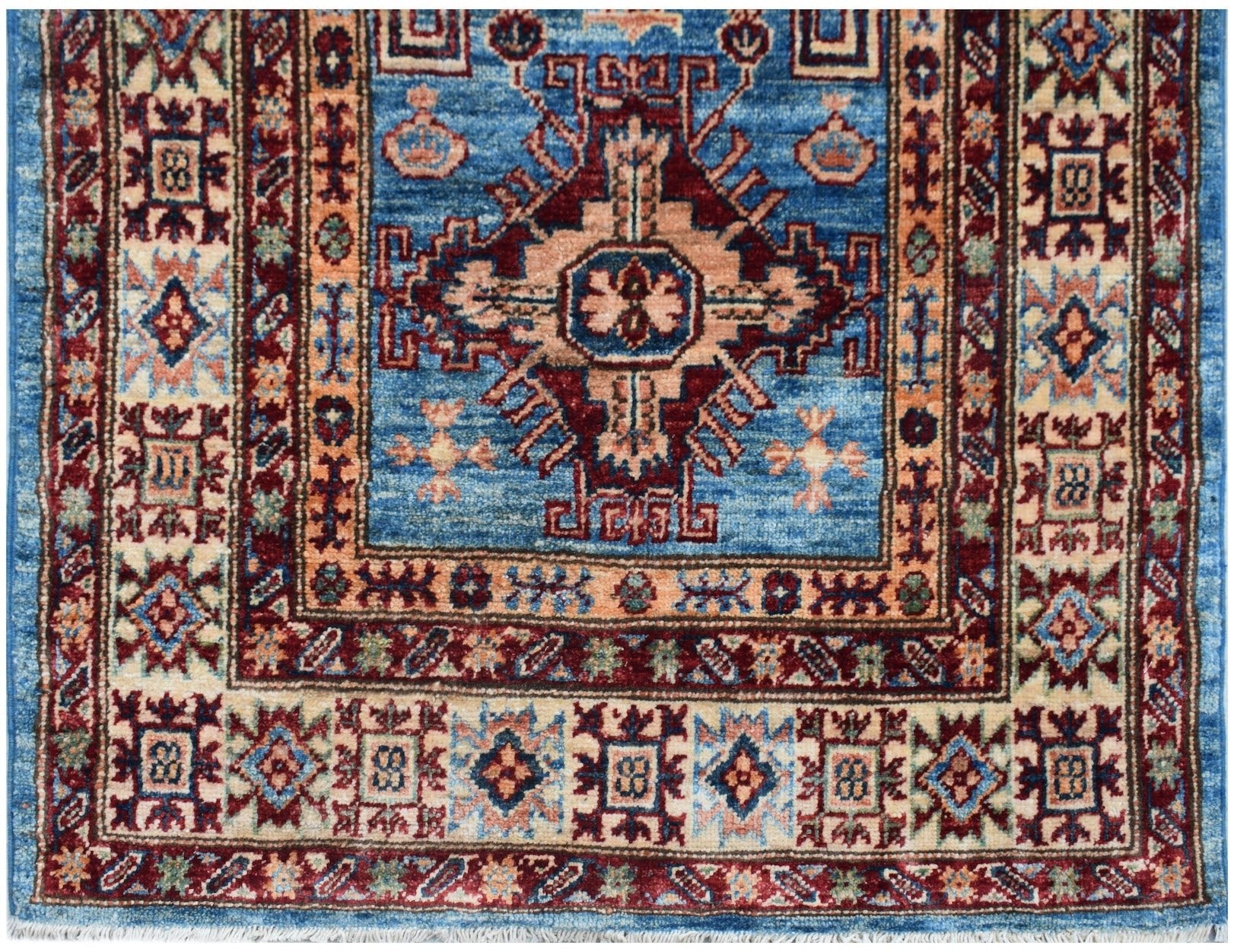 Handmade Super Kazakh Hallway Runner | 798 x 81 cm | 26'2" x 2'8" - Najaf Rugs & Textile