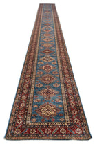 Handmade Super Kazakh Hallway Runner | 824 x 86 cm | 27'1" x 2'9" - Najaf Rugs & Textile