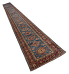 Handmade Super Kazakh Hallway Runner | 824 x 86 cm | 27'1" x 2'9" - Najaf Rugs & Textile