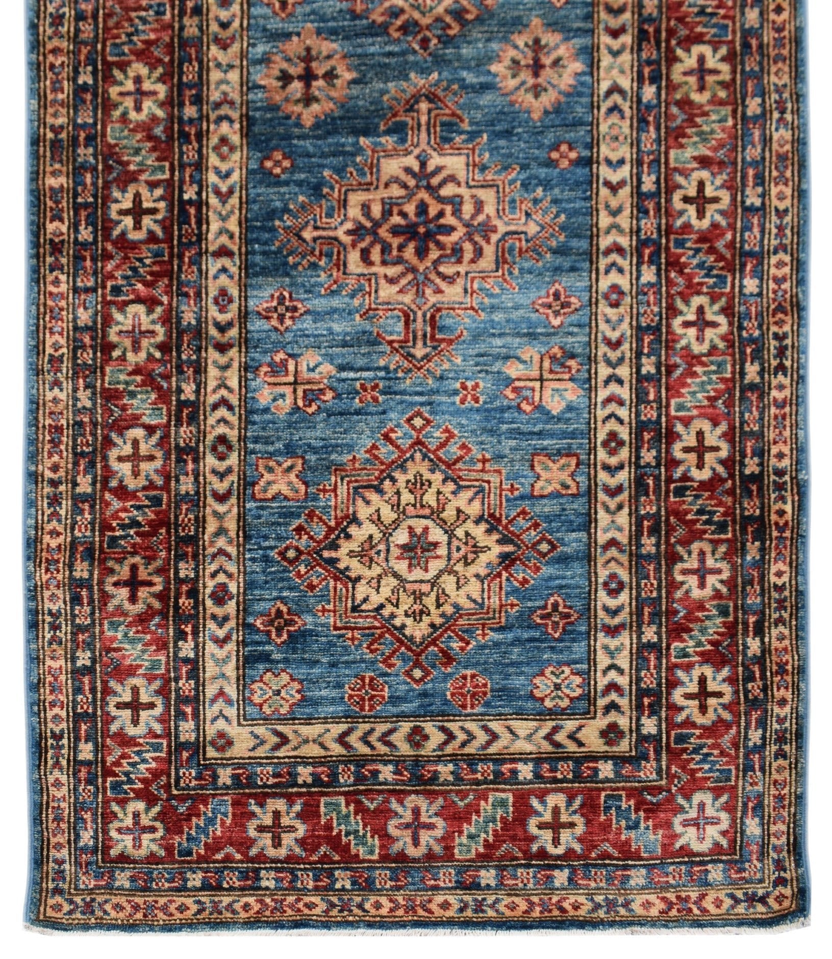 Handmade Super Kazakh Hallway Runner | 824 x 86 cm | 27'1" x 2'9" - Najaf Rugs & Textile