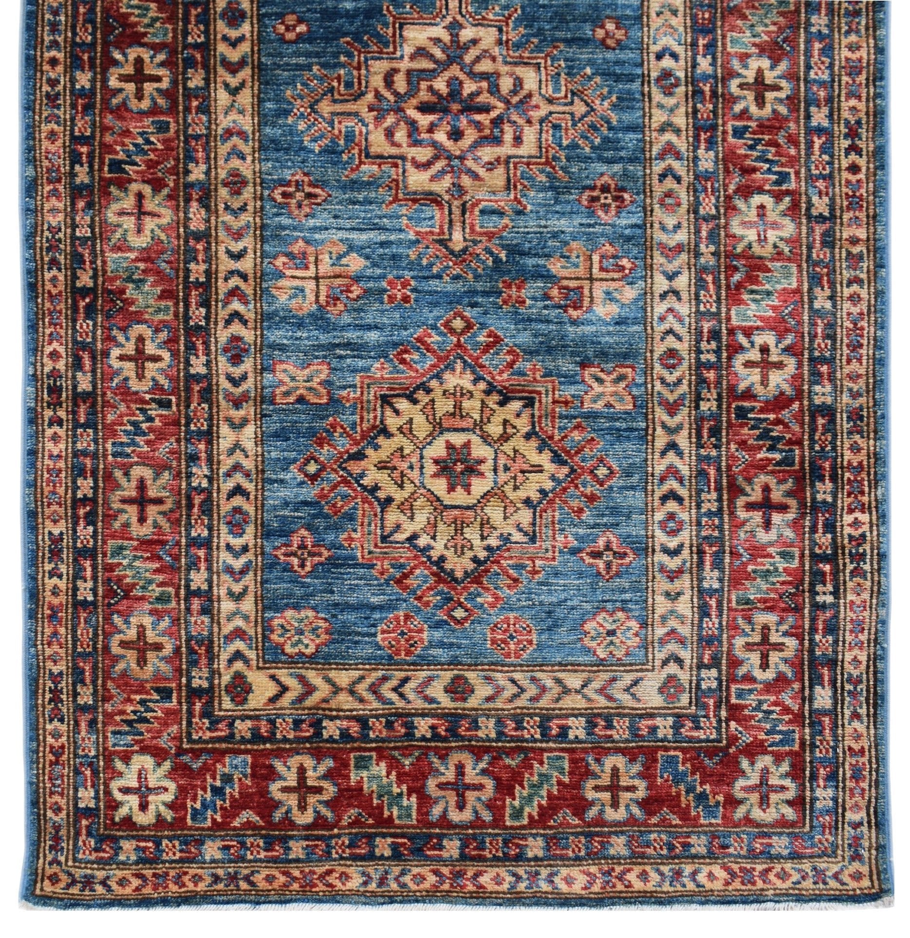 Handmade Super Kazakh Hallway Runner | 824 x 86 cm | 27'1" x 2'9" - Najaf Rugs & Textile