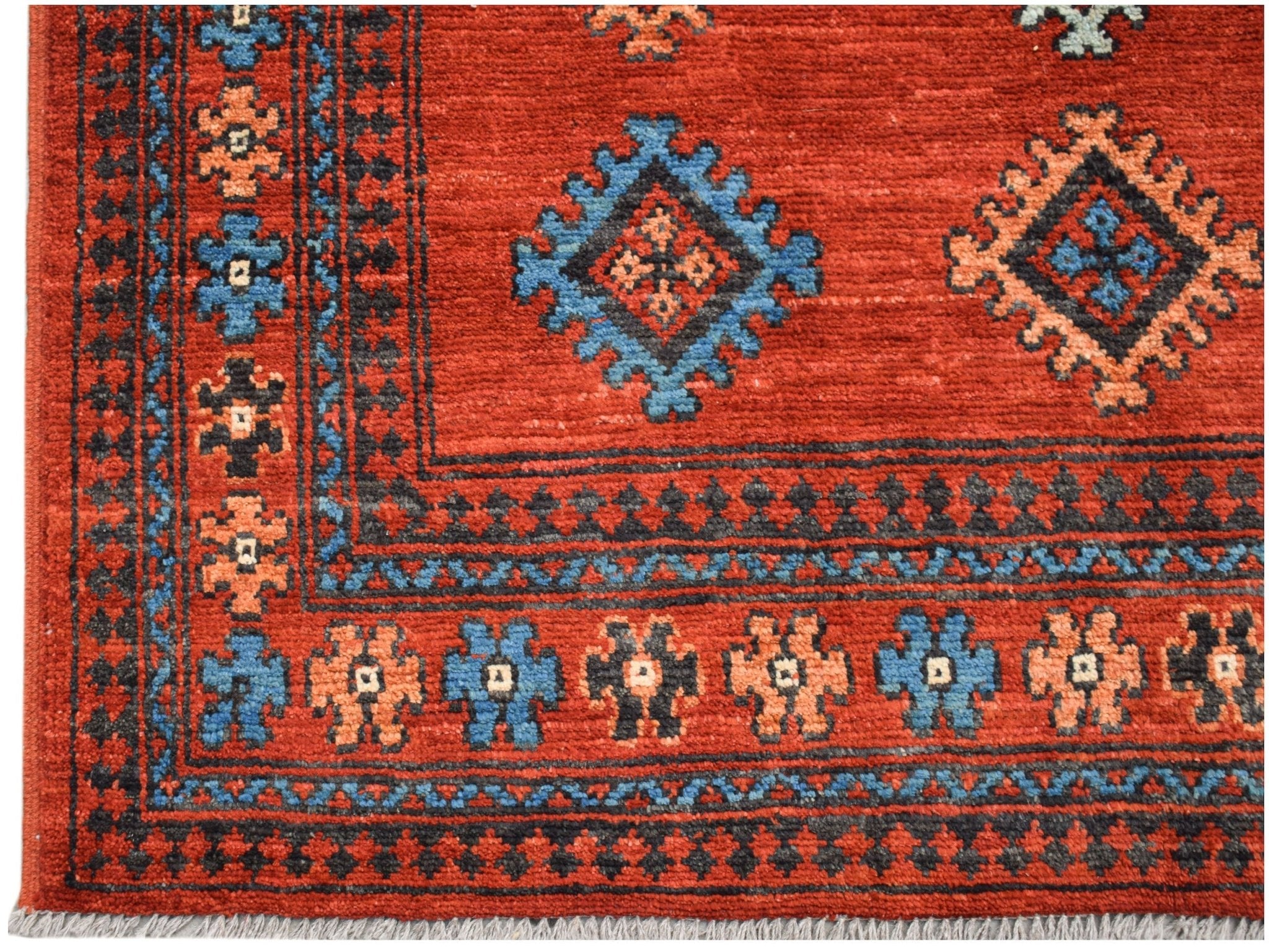 Handmade Traditional Afgan Chobi Rug | 199 x 151 cm | 6'6" x 4'11" - Najaf Rugs & Textile