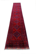 Handmade Traditional Afghan Biljik Hallway Runner | 480 x 84 cm | 15'9" x 2'9" - Najaf Rugs & Textile