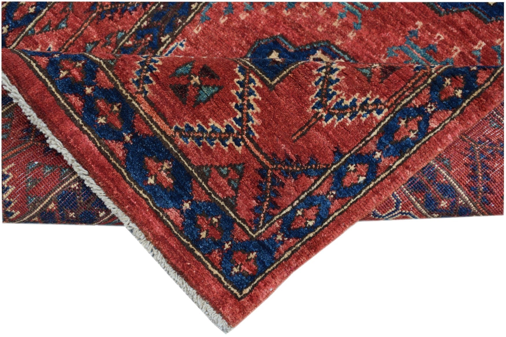 Handmade Traditional Afghan Bokhara Hallway Runner | 301 x 80 cm | 9'11" x 2'8" - Najaf Rugs & Textile