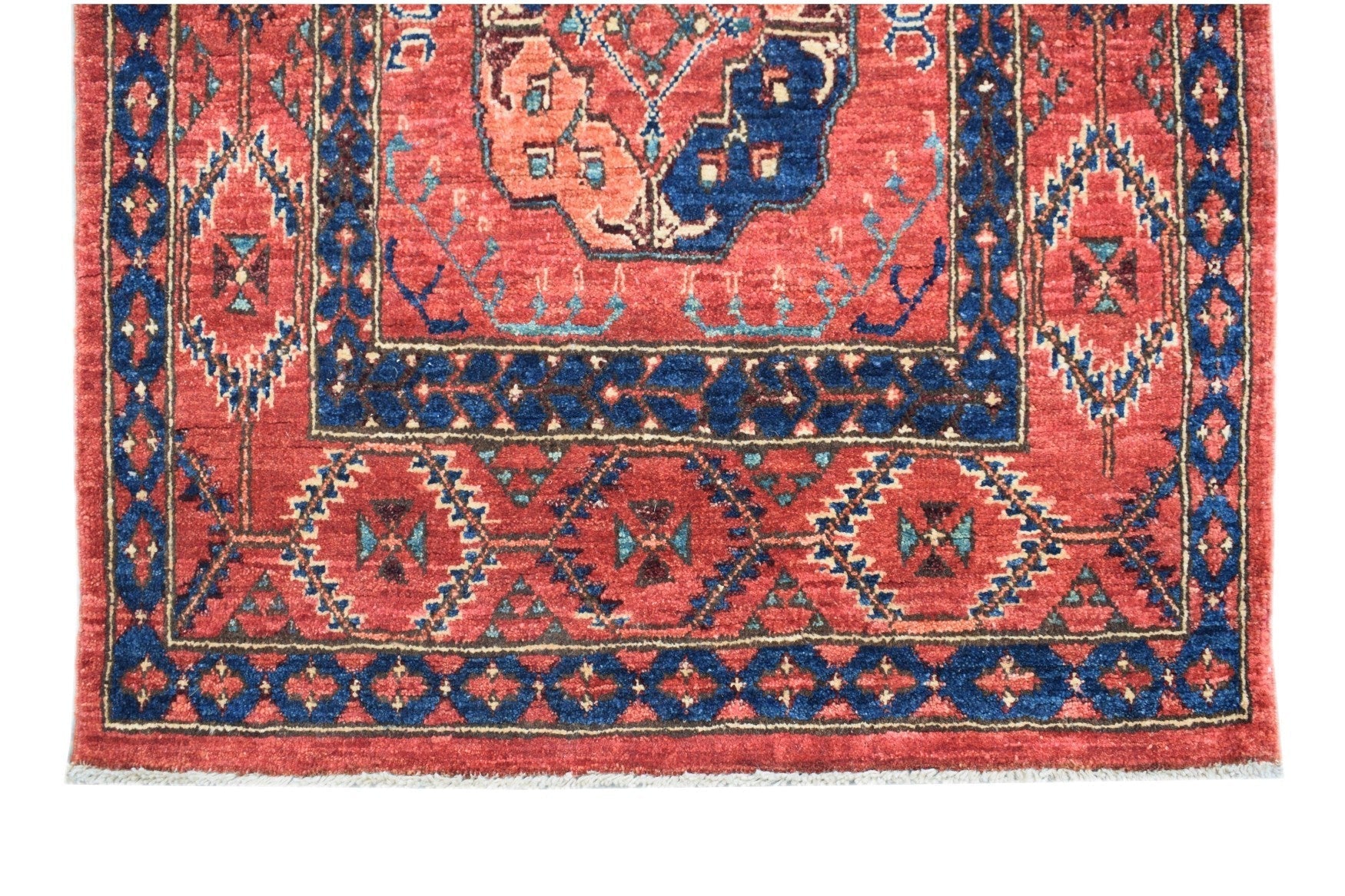 Handmade Traditional Afghan Bokhara Hallway Runner | 301 x 80 cm | 9'11" x 2'8" - Najaf Rugs & Textile