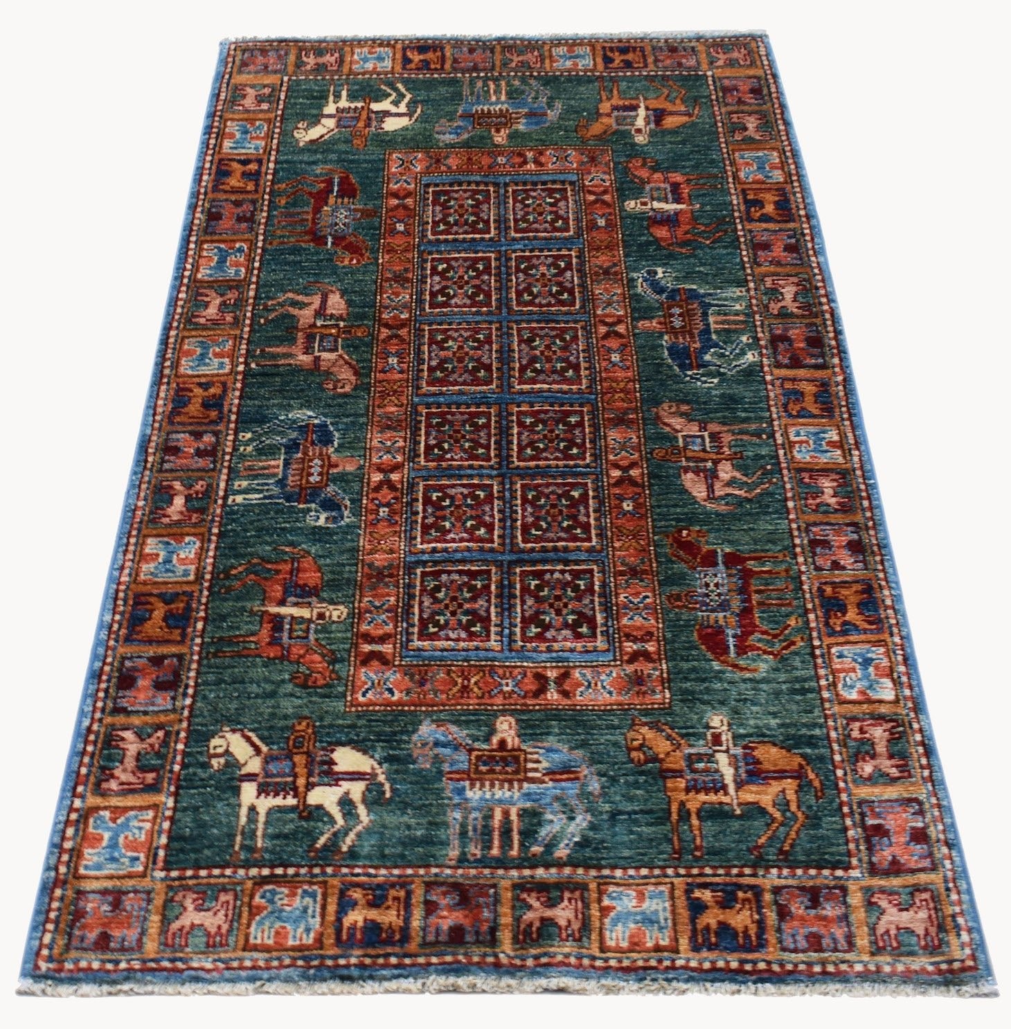 Handmade Traditional Afghan Chobi Rug | 126 x 81 cm | 4'1" x 2'8" - Najaf Rugs & Textile