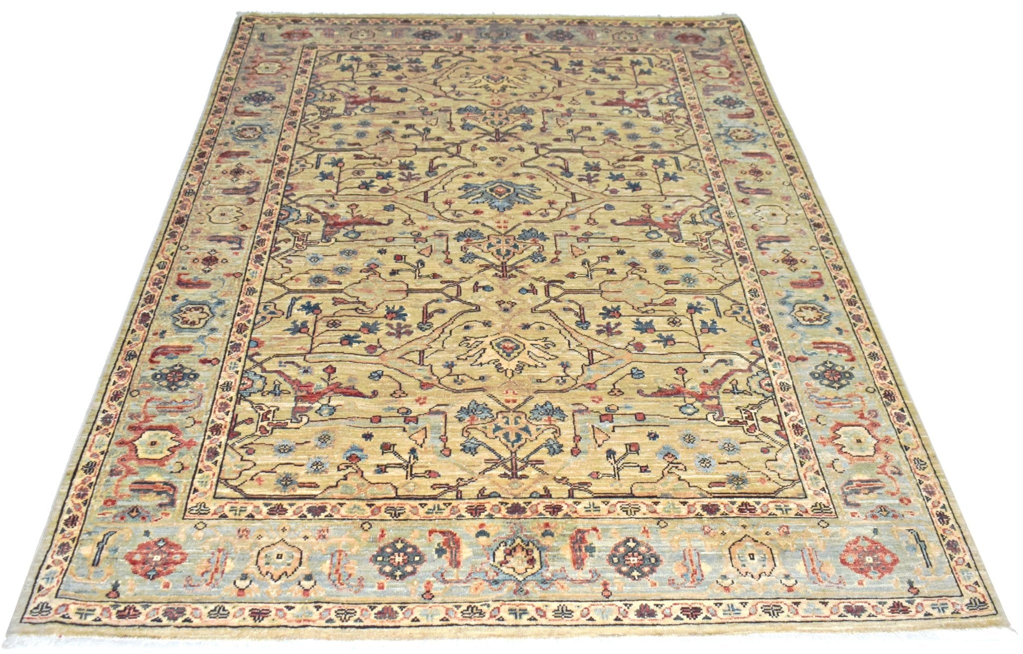 Handmade Traditional Afghan Chobi Rug | 208 x 153 cm | 6'10" x 5' - Najaf Rugs & Textile