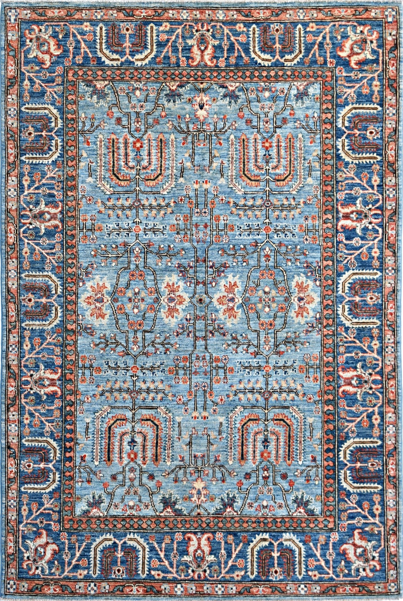 Handmade Traditional Afghan Chobi Rug | 211 x 146 cm | 6'11" x 4'9" - Najaf Rugs & Textile