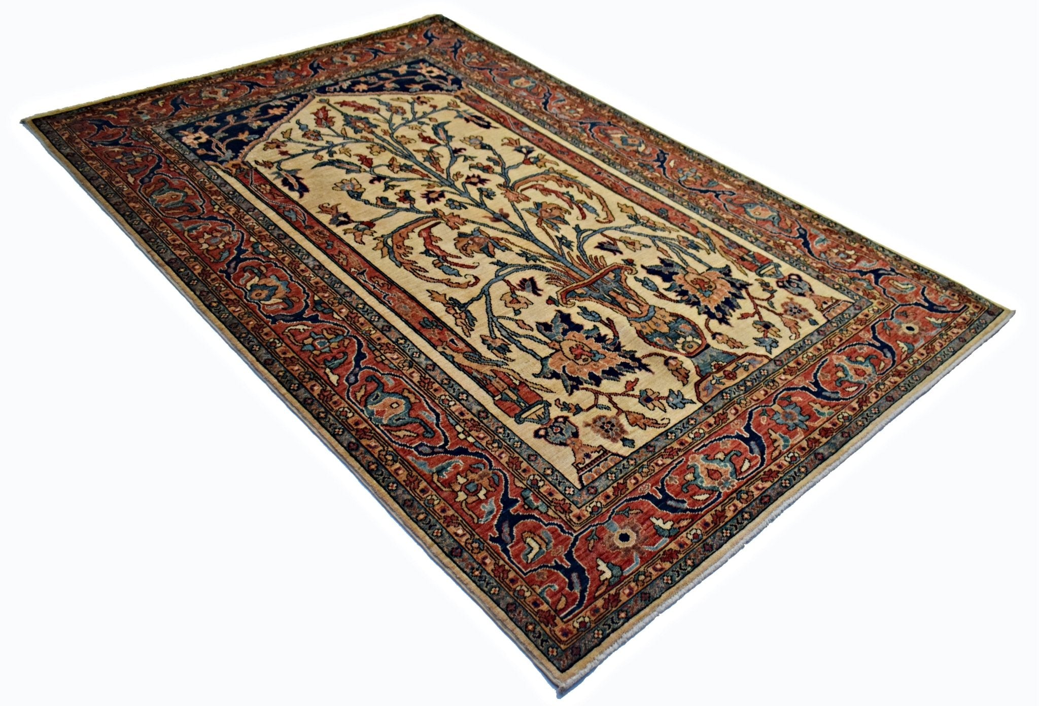 Handmade Traditional Afghan Chobi Rug | 243 x 160 cm | 8' x 5'3" - Najaf Rugs & Textile