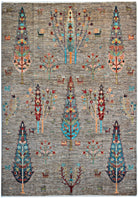 Handmade Traditional Afghan Chobi Rug | 243 x 174 cm | 8' x 5'9" - Najaf Rugs & Textile