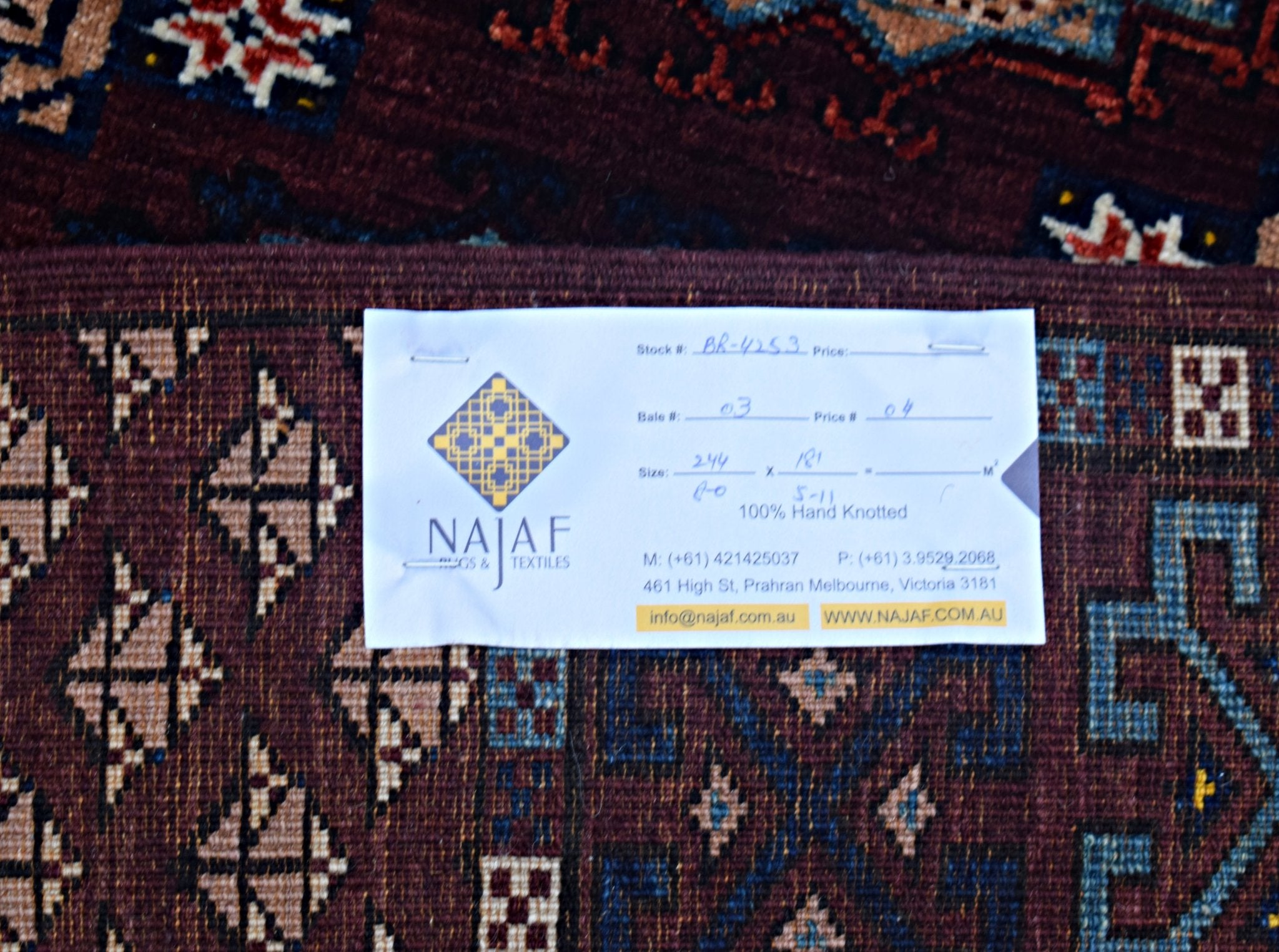 Handmade Traditional Afghan Chobi Rug | 244 x 181 cm | 8' x 5'11" - Najaf Rugs & Textile