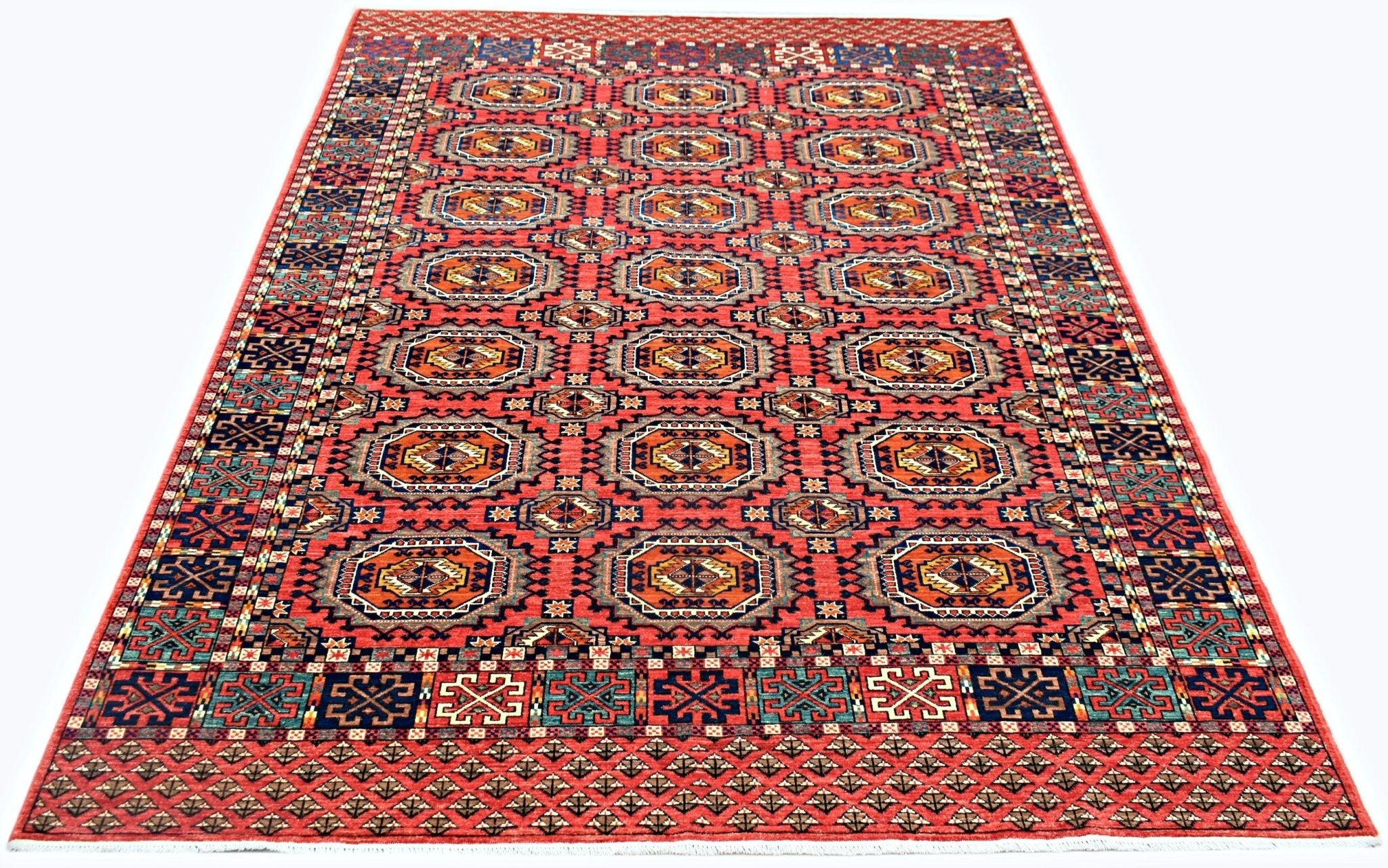 Handmade Traditional Afghan Chobi Rug | 285 x 202 cm | 9'4" x 6'8" - Najaf Rugs & Textile