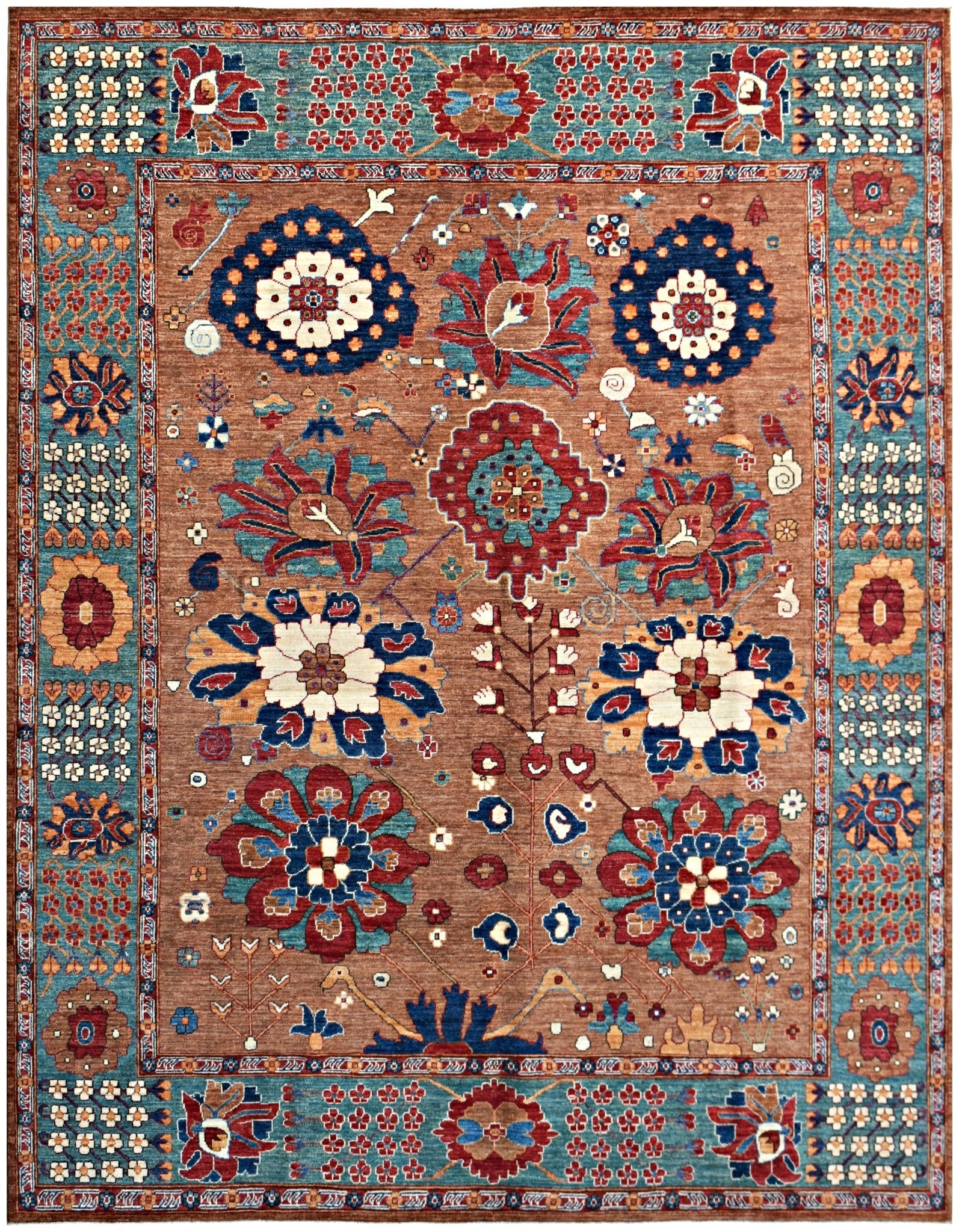 Handmade Traditional Afghan Chobi Rug | 287 x 252 cm | 9'9" x 8'3" - Najaf Rugs & Textile