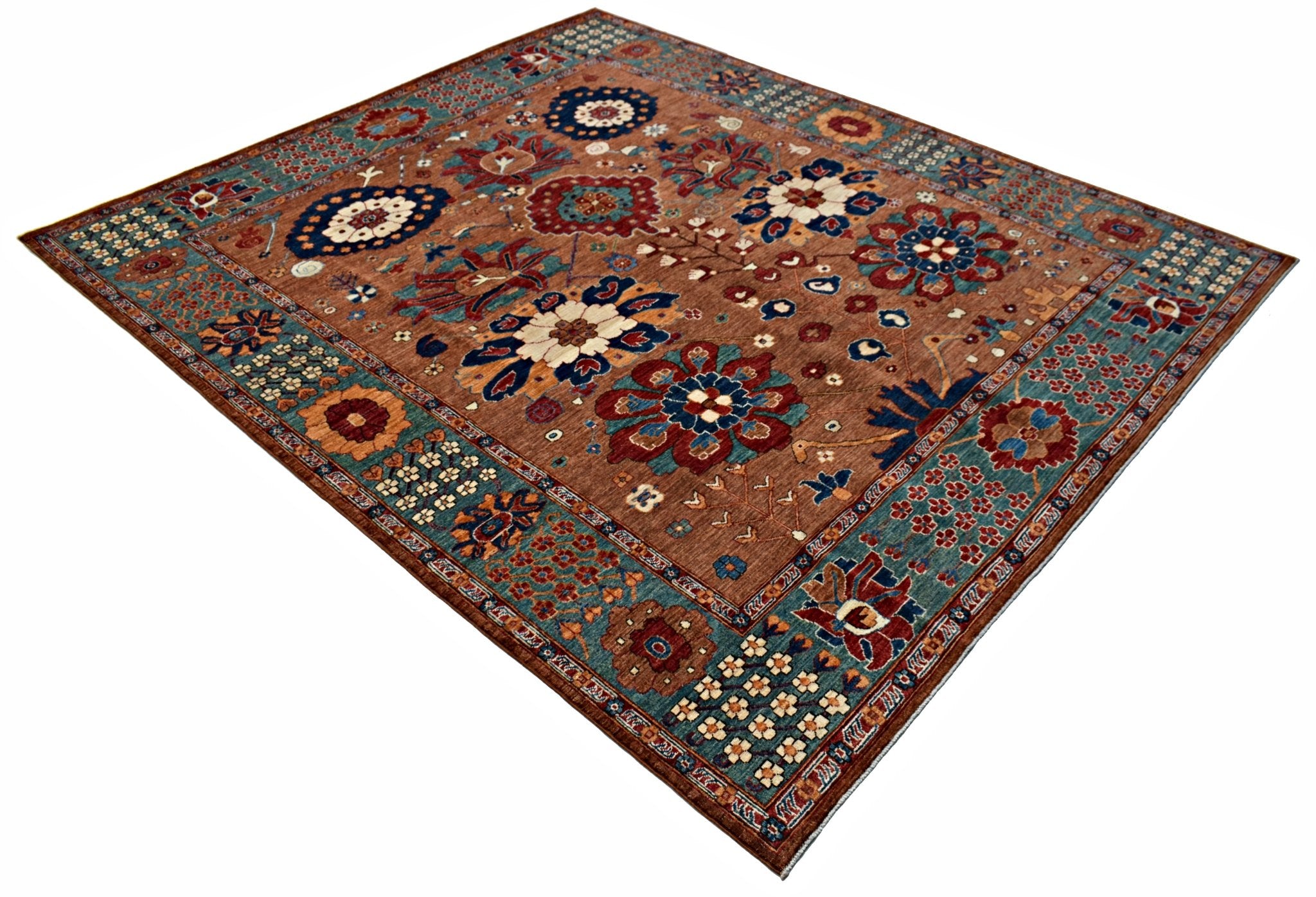 Handmade Traditional Afghan Chobi Rug | 287 x 252 cm | 9'9" x 8'3" - Najaf Rugs & Textile