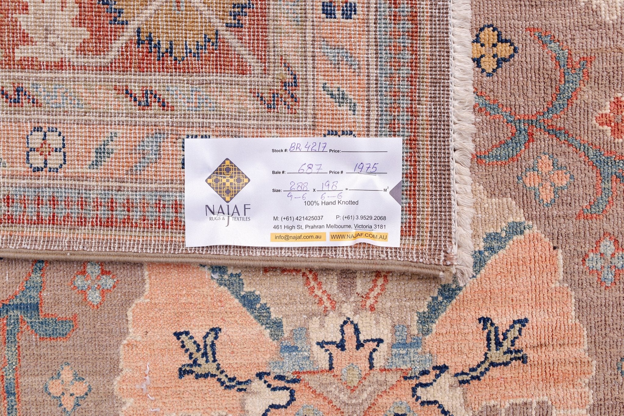 Handmade Traditional Afghan Chobi Rug | 288 x 198 cm | 9'6" x 6'6" - Najaf Rugs & Textile