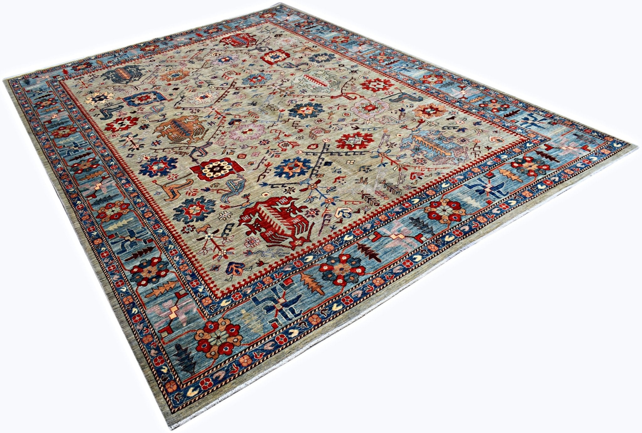 Handmade Traditional Afghan Chobi Rug | 416 x 304 cm | 13'8" x 10' - Najaf Rugs & Textile