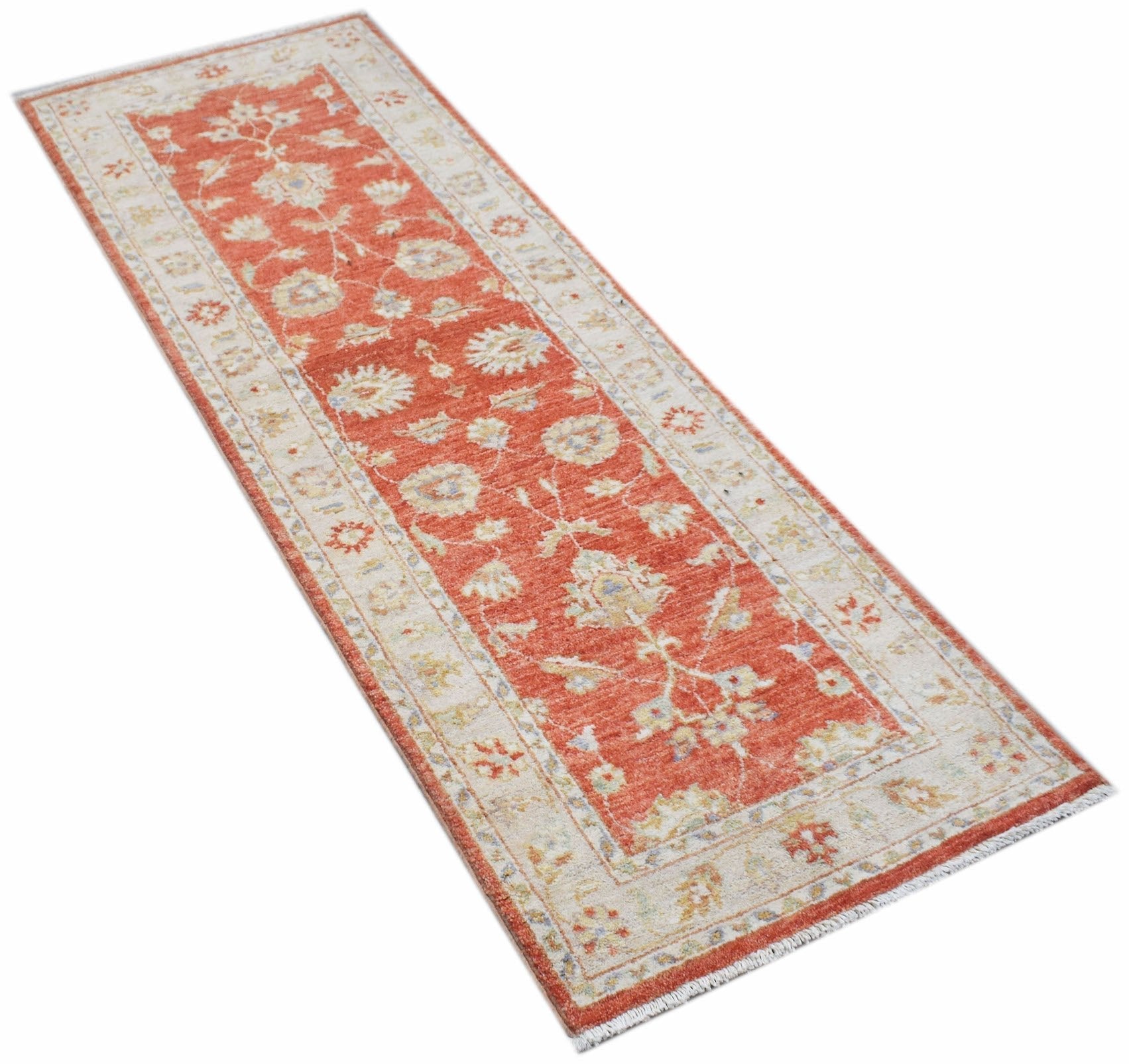 Handmade Traditional Afghan Hallway Runner | 182 x 62 cm | 6' x 2' - Najaf Rugs & Textile