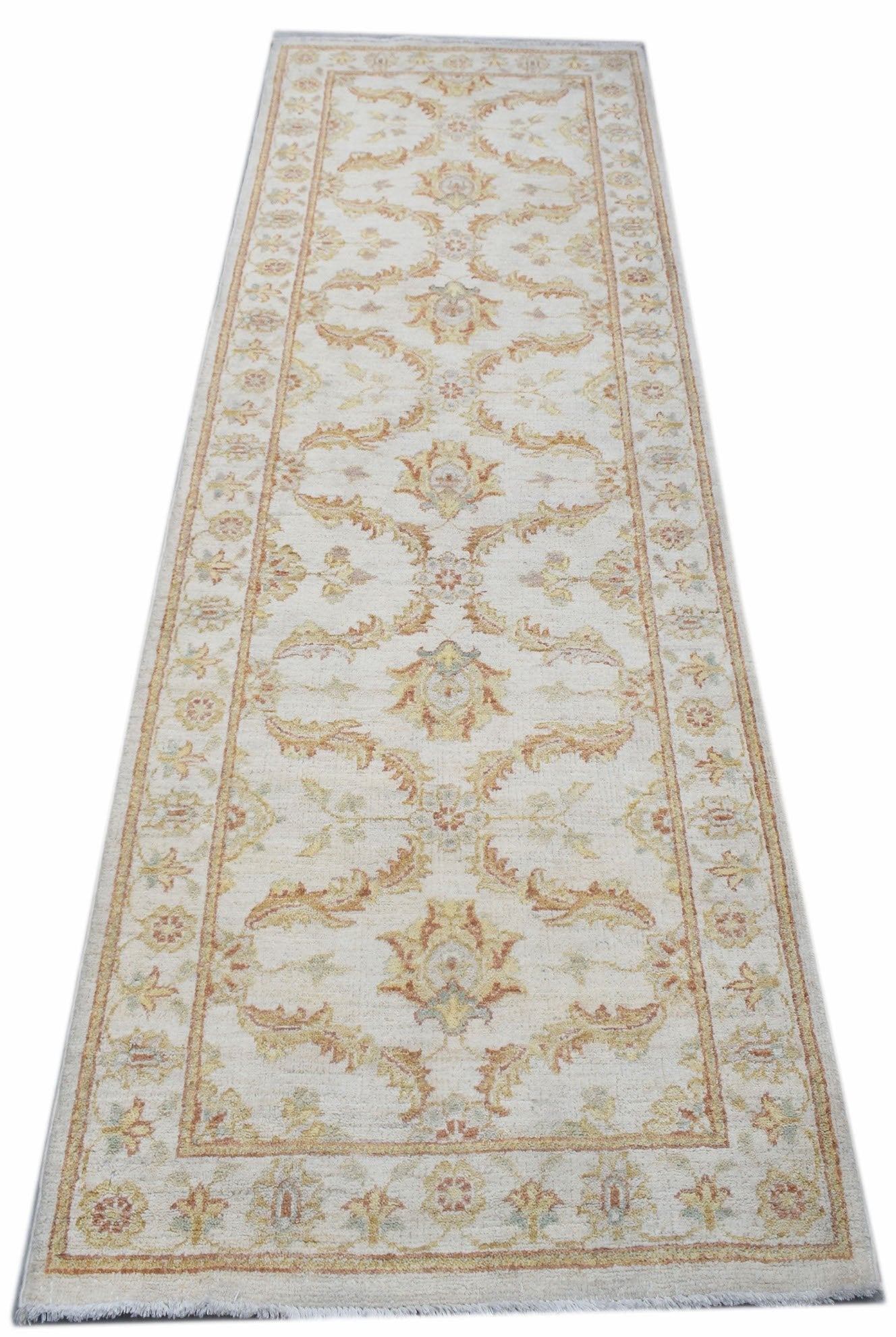 Handmade Traditional Afghan Hallway Runner | 226 x 78 cm | 7'5" x 2'7" - Najaf Rugs & Textile