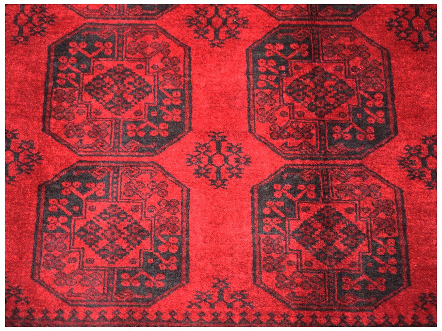 Handmade Traditional Afghan Turkmen Rug | 250 x 203 cm | 8'3" x 6'8" - Najaf Rugs & Textile