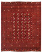 Handmade Traditional Afghan Turkmen Rug | 256 x 204 cm | 8'5" x 6'9" - Najaf Rugs & Textile