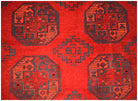 Handmade Traditional Afghan Turkmen Rug | 288 x 205 cm | 9'6" x 6'9" - Najaf Rugs & Textile