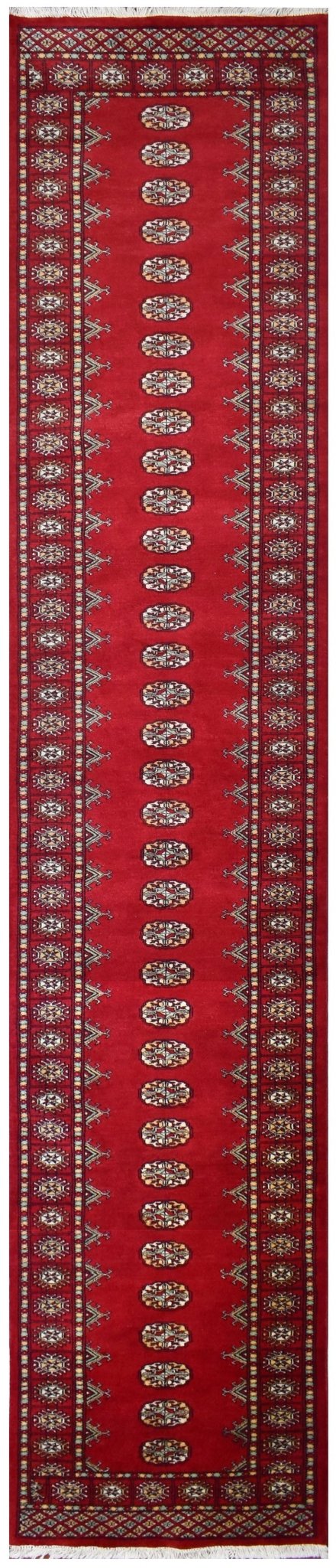 Handmade Traditional Bokhara Hallway Runner | 370 x 78 cm | 12'1" x 2'5" - Najaf Rugs & Textile