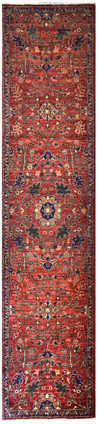 Handmade Traditional Chobi Hallway Runner | 297 x 72 cm | 9'7" x 2'3" - Najaf Rugs & Textile