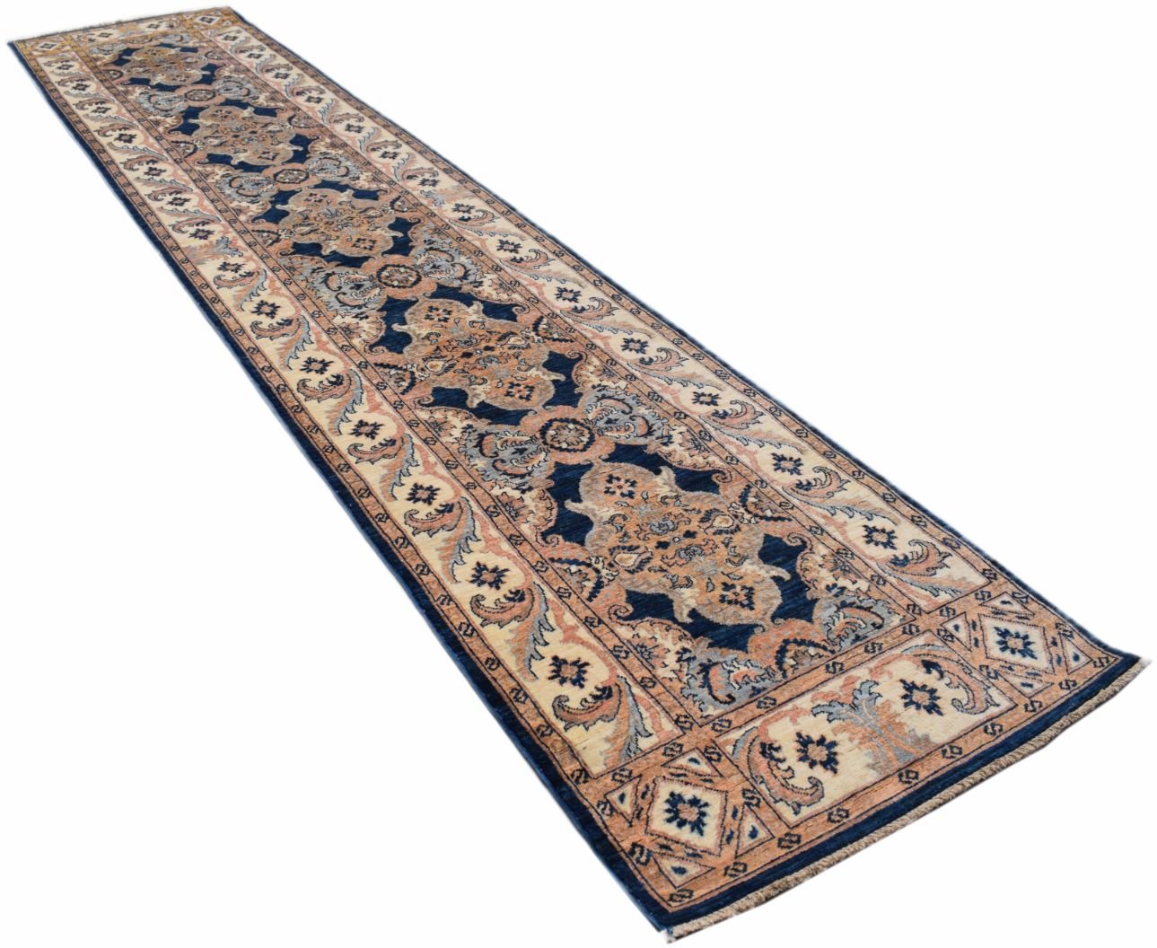 Handmade Traditional Chobi Hallway Runner | 435 x 98 cm - Najaf Rugs & Textile