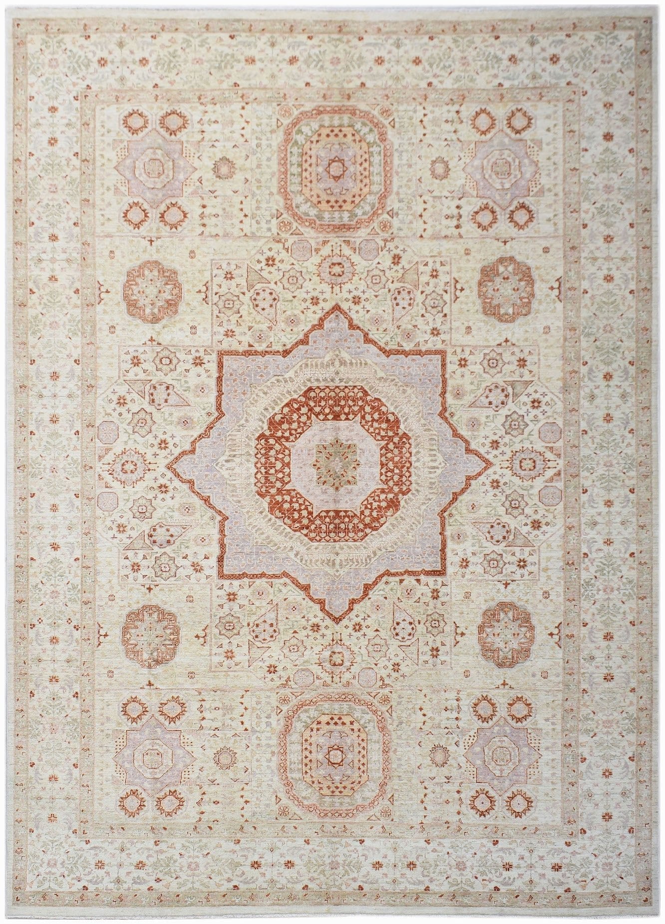 Handmade Traditional Mamluk Chobi Rug | 380 x 272 cm | 12'6" x 8'11" - Najaf Rugs & Textile